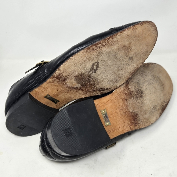 GIORGIO BRUTINI Men’s‎ Snakeskin Monk Strap Dress Shoes 14M Black Leather main image 7